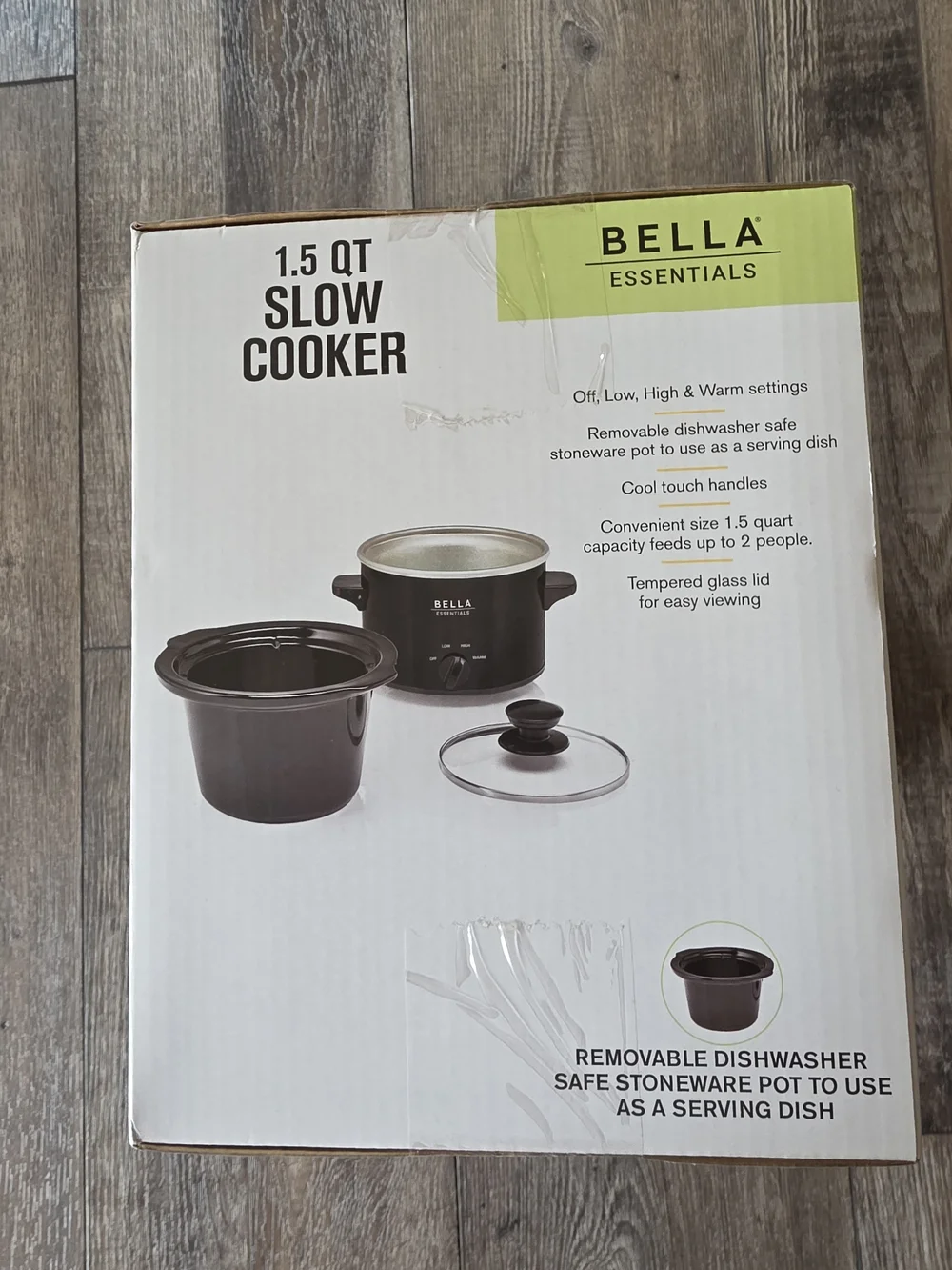 Bella Black 1.5qt Slow Cooker
